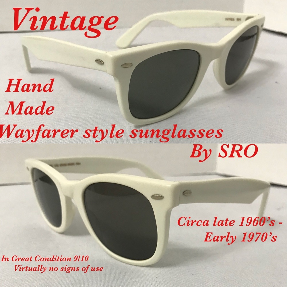 White Wayfarer Style Sunglasses